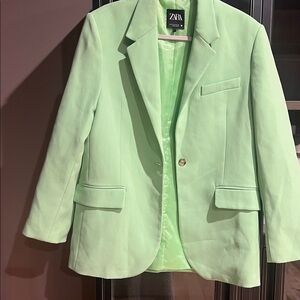Zara Seafoam Green Blazer
